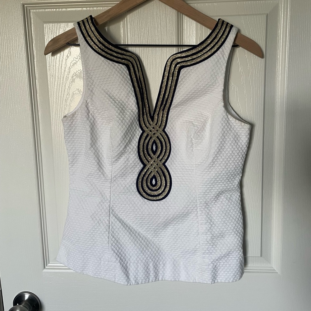 Lilly Pulitzer white and navy too | 6